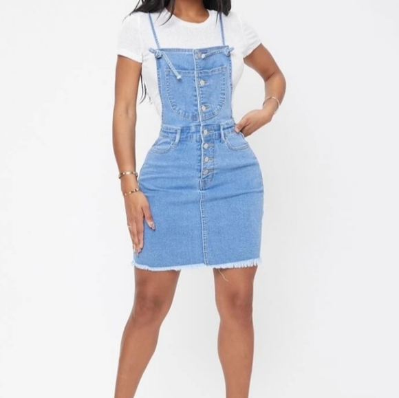 Denim - Raw Hem Denim Dress with Pockets Size XS - Picture 4 of 6